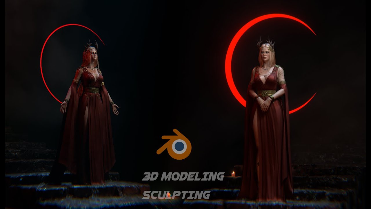 Fallen Angel - 3D Concept - Blender modeling