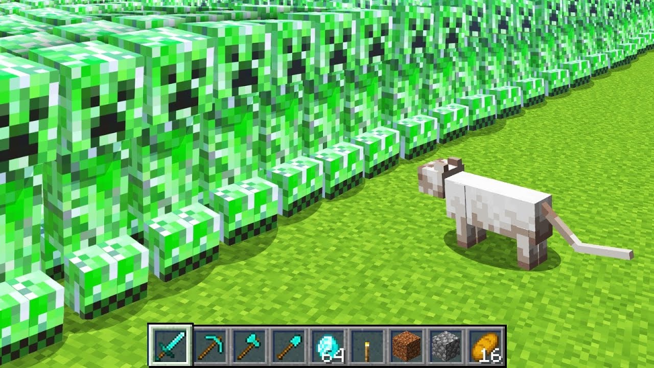 3,000,000 Creepers vs 1 Cat in Minecraft