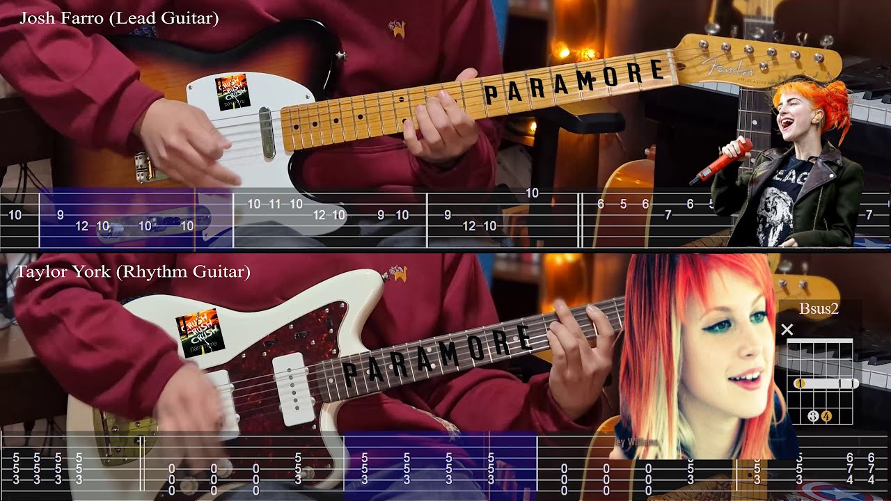 crushcrushcrush - Paramore - Guitar Cover With Tabs