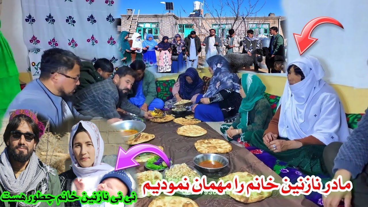 نونو نازنین خانم چطور هست 👼 مادر نازنین و چهار نابینا مهمان ما بودند. دو گوسفند نذری را هم