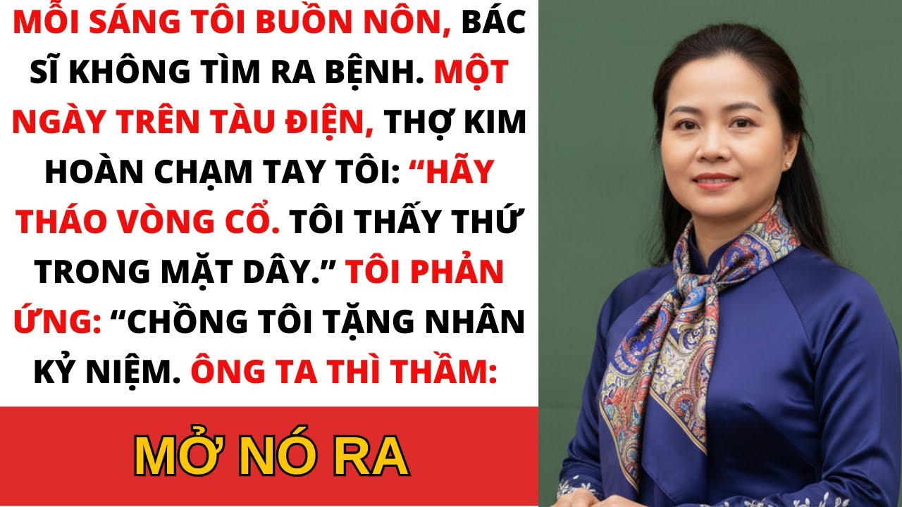 “Tháo nó ra ngay!” người thợ kim hoàn nói khi thấy thứ bên trong mặt dây chuyền chồng tôi tặng…