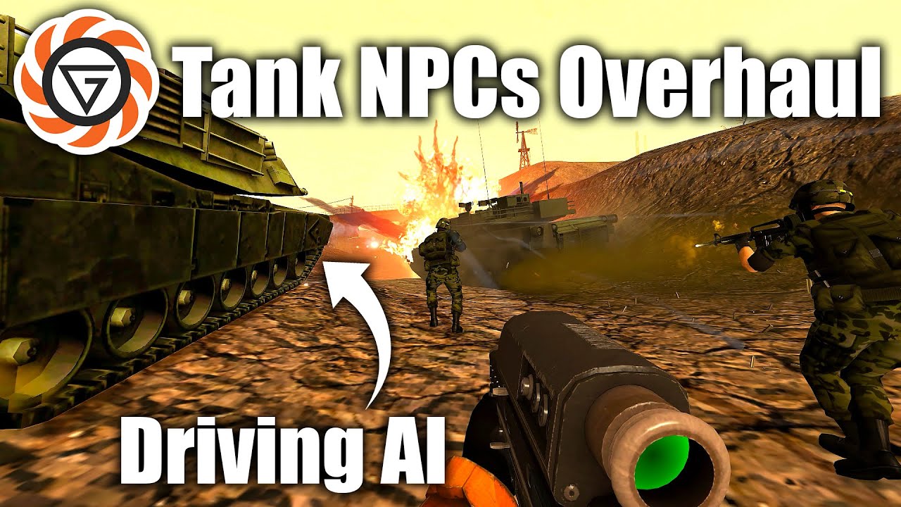 NEW Tank NPCs Overhaul - Driving AI + Sounds & Effects! | Garry's Mod | VJ Base
