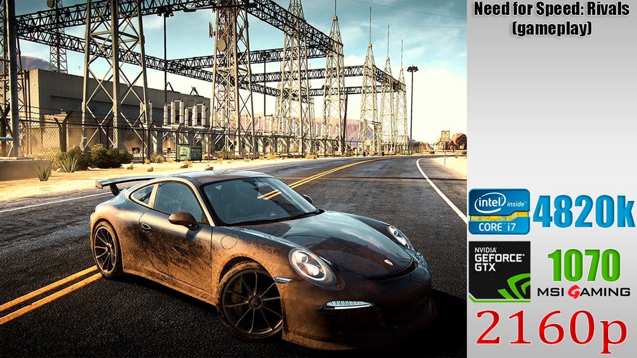 4K: Need for Speed Rivals on Intel Core i7 4820K and MSI GTX 1070 Gaming X