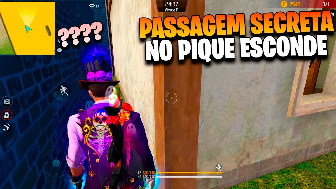 ESCONDE ESCONDE - FUI DRIBLADO POR UM ESCONDERIJO SECRETO - FREE FIRE 