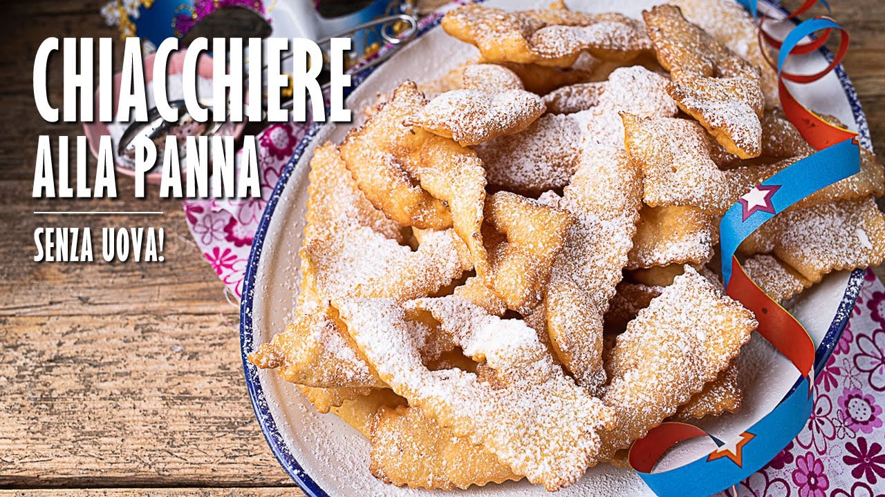 CHIACCHIERE ALLA PANNA (SENZA UOVA!) fatte in casa | Marianna Pascarella