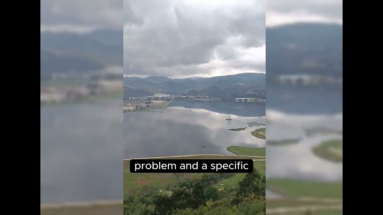 The Bogota River, after entering near the city of Bogota
