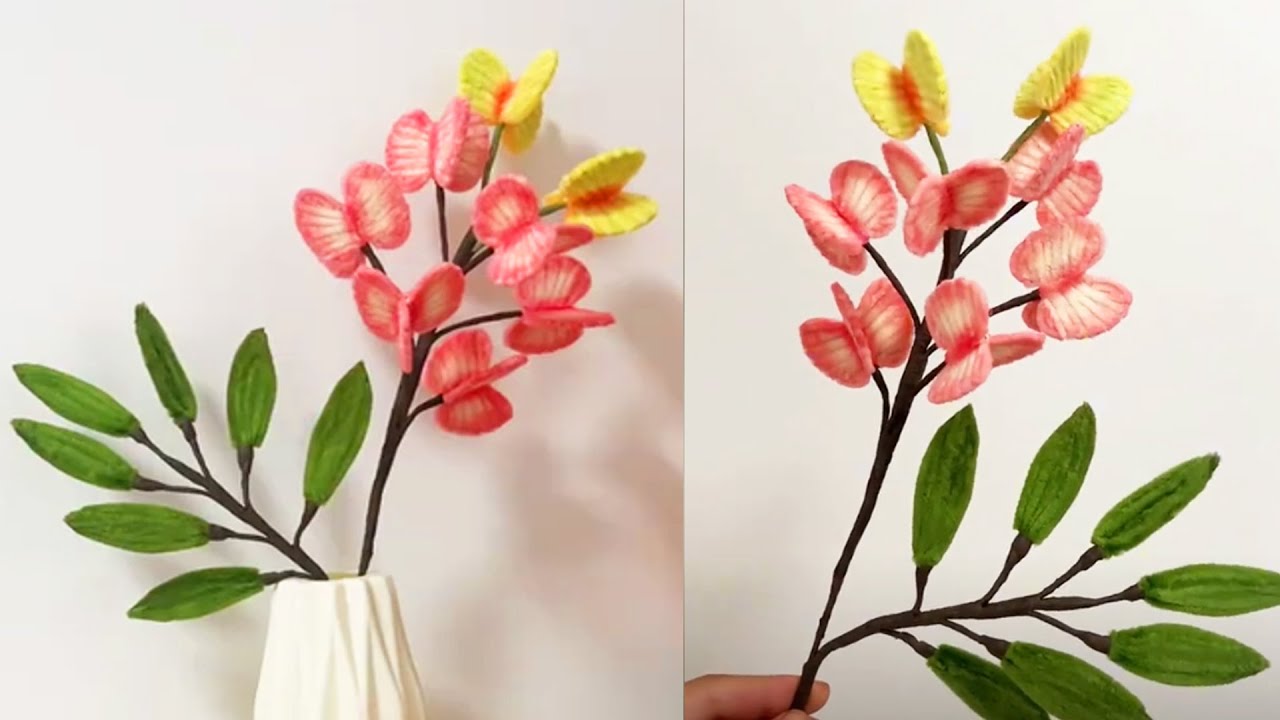 Amzing Chenille Wire Craft Ideas! Full Tutorial for Beginners How to make Flower with Pipe Cleaners