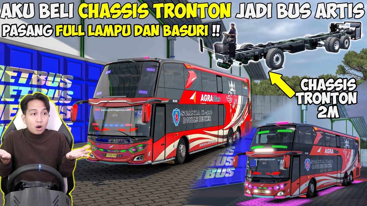 BELI CHASSIS TRONTON 2 M JADIIN BUS ARTIS !! PASANG FULL LAMPU DAN BASURI