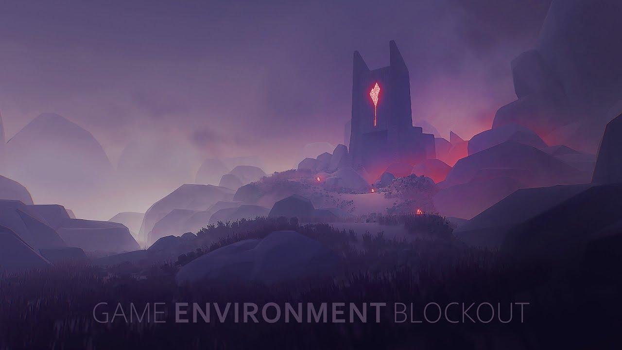 3D игровая среда Blockout | Blender и UE5 | Стилизованная 3D-иллюстрация