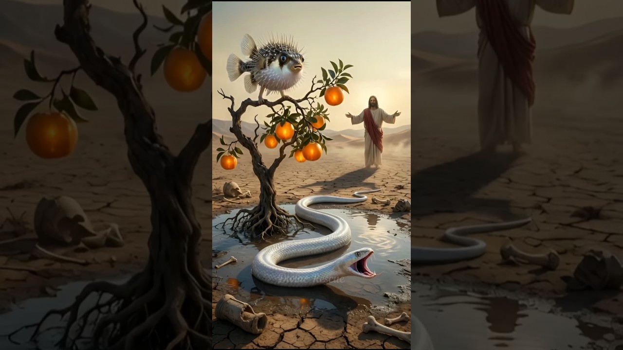 Jesus Saves Fish from Snake 🐍🐟 