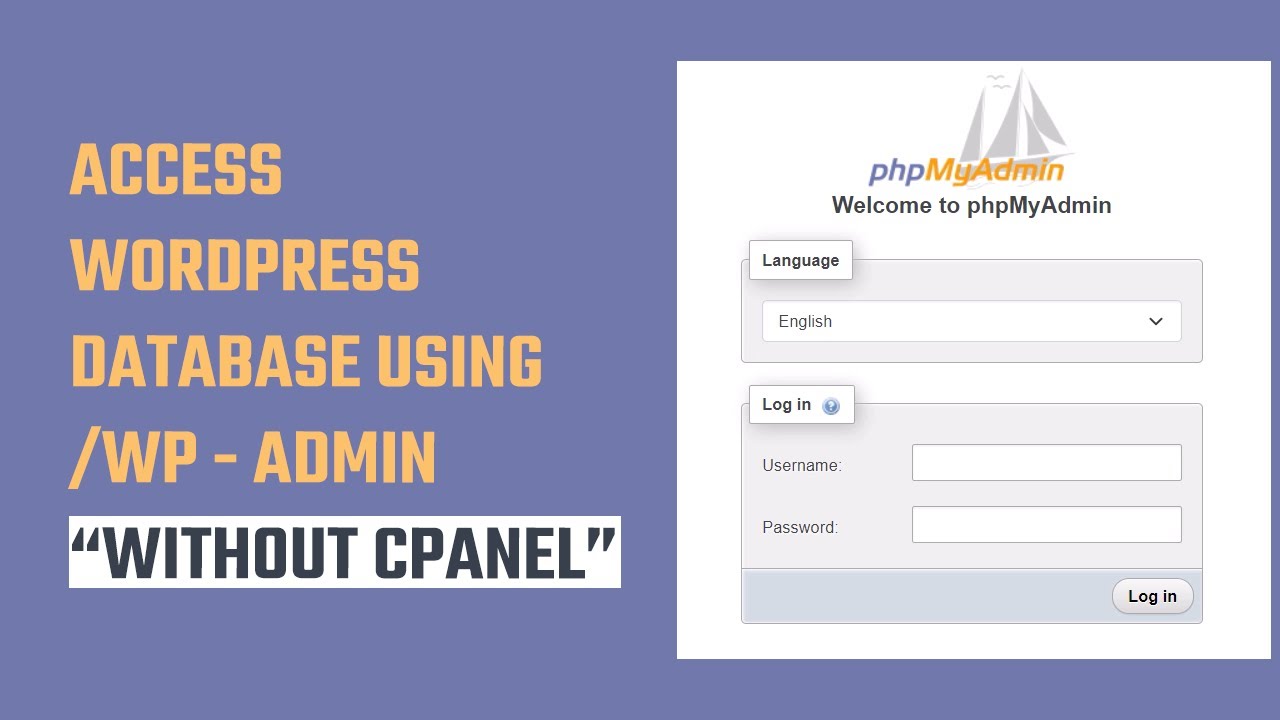 phpMyAdmin: доступ к базе данных WordPress MySQL без cPanel (только вход через WP) | 2023 | #Word...