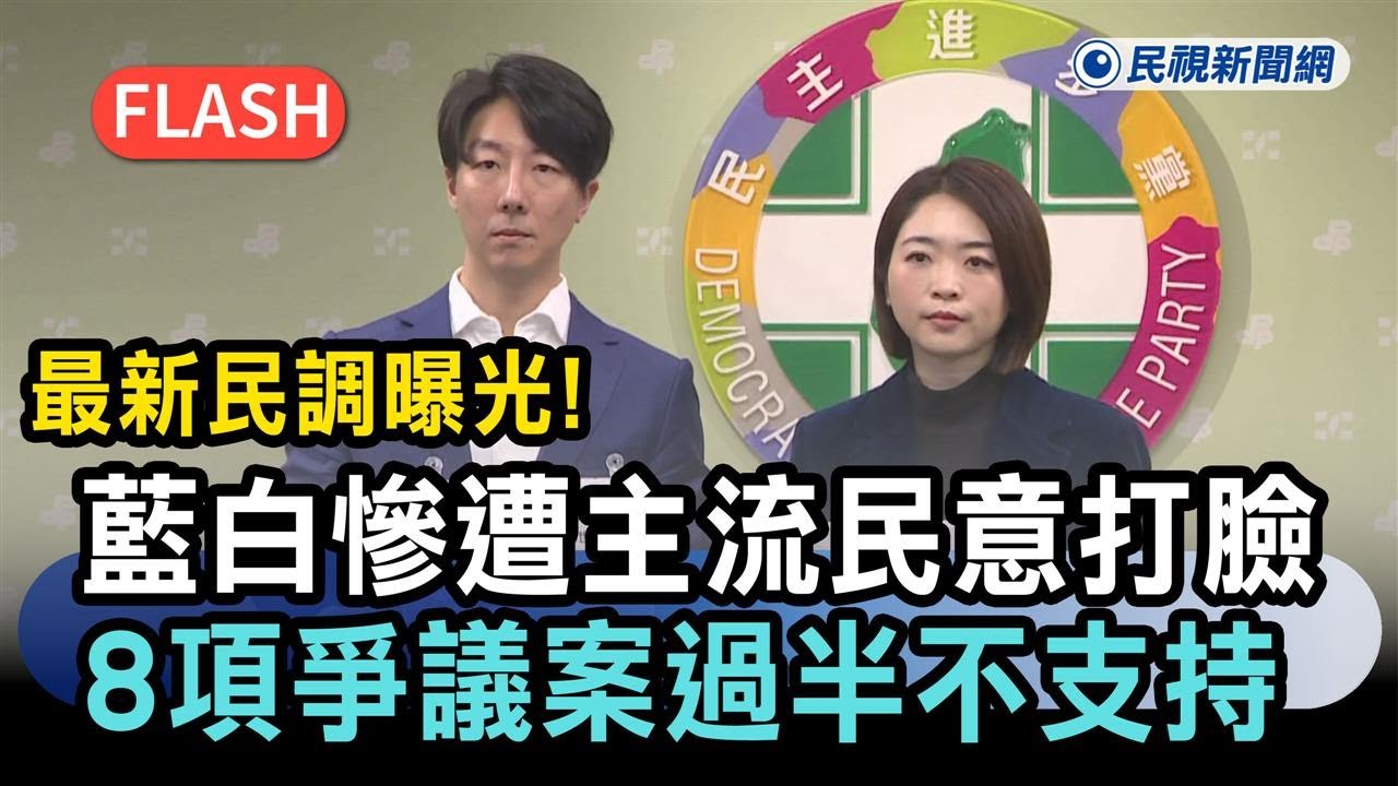 快新聞／最新民調曝光！藍白慘遭主流民意打臉　8項爭議法案「過半不支持」－民視新聞