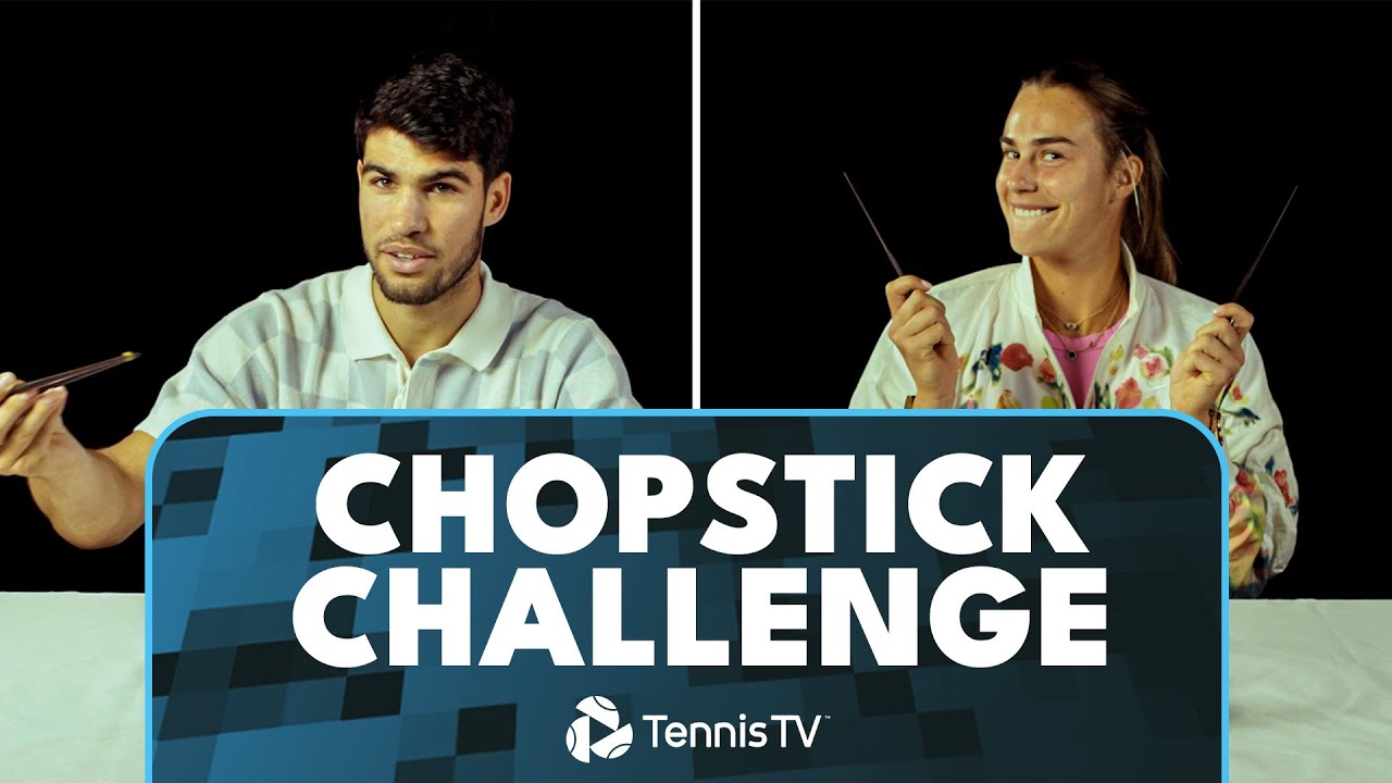 ATP & WTA Tennis Stars Attempt 'The Chopstick Challenge' 🥢