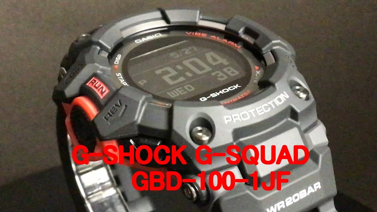 CASIO G-SHOCK G-SQUAD GBD-100-1JF  スマートフォンリンク