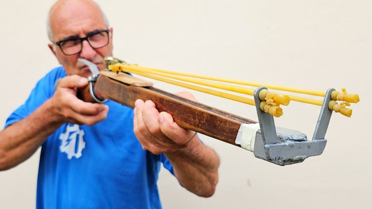 Como Hacer una Resortera tipo Rifle MUY POTENTE!