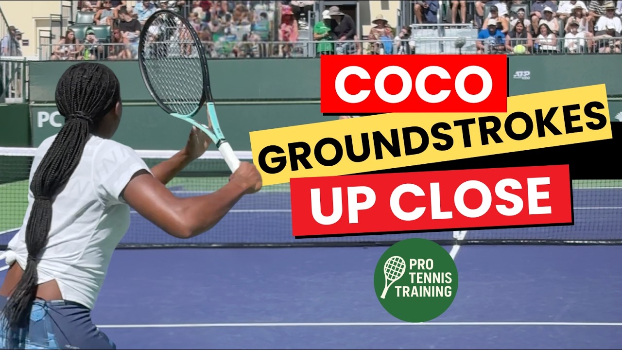 Coco Gauff Up Close (Court Level) Tennis Groundstrokes