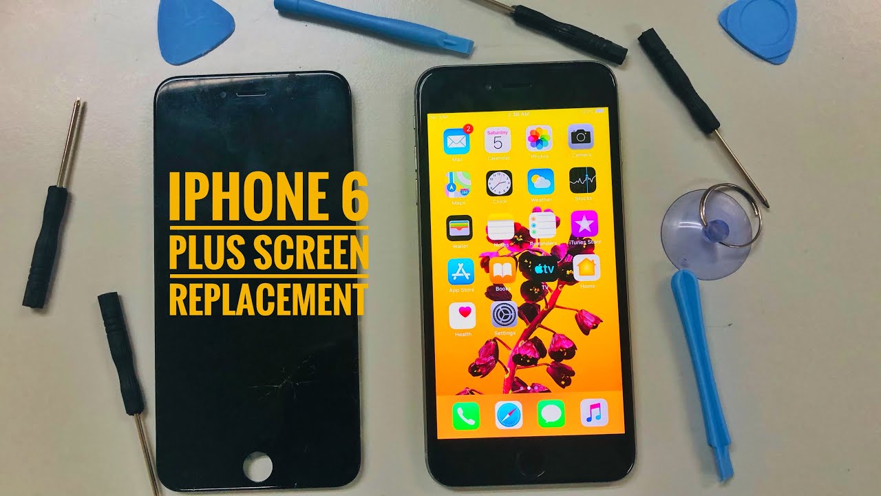 iPhone 6 Plus Screen Replacement + New Screen and tools unboxing