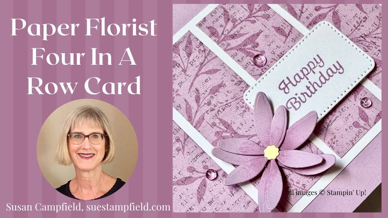 Love This Card Layout! Paper Florist Four In A Row Card