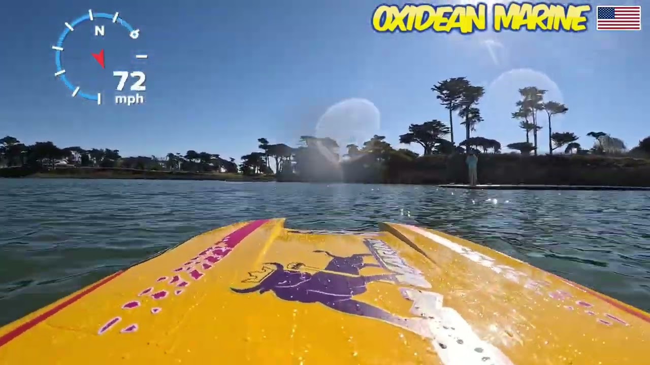 Onboard a Fast Rc Boat Rampage Twin cat by Oxidean Marine 