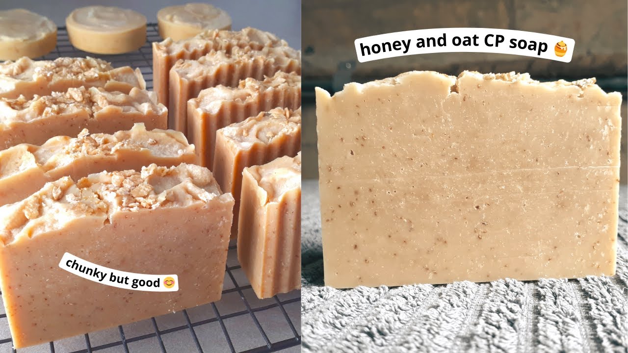 🍯 Мыло холодного способа с медом и овсом, с пчелиным воском
