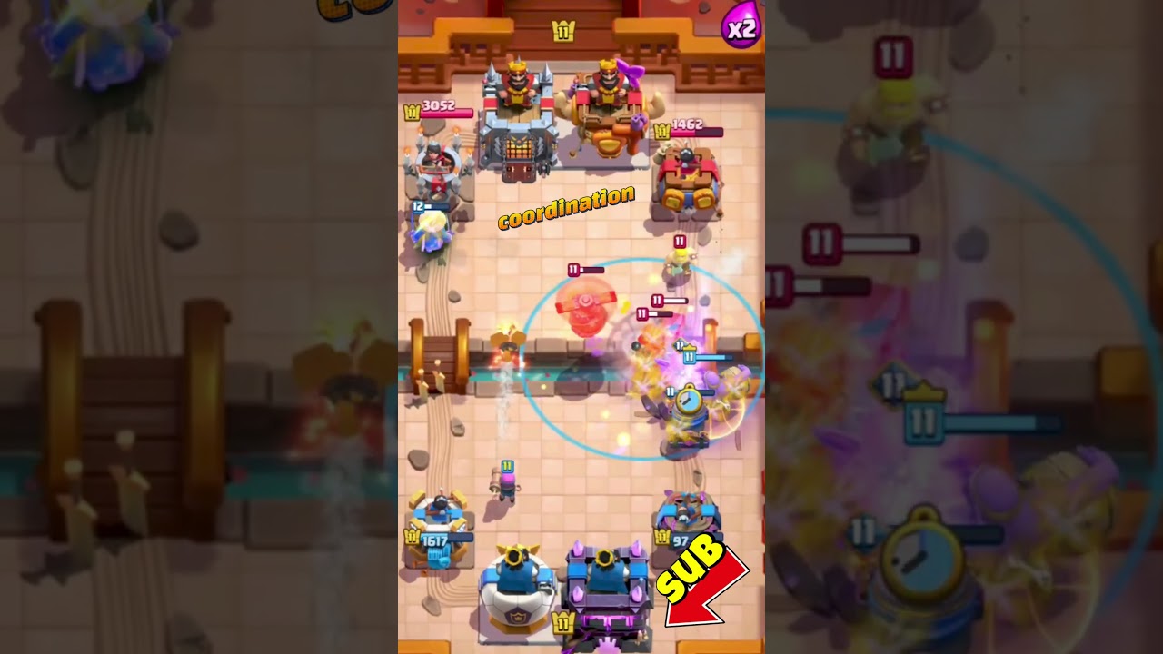 Perfect 2v2 Teamwork! 🤝 #clashroyale #shorts