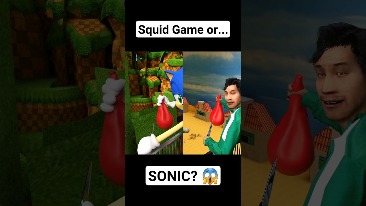Squid game or Sonic? 😳 #parody #squidgame