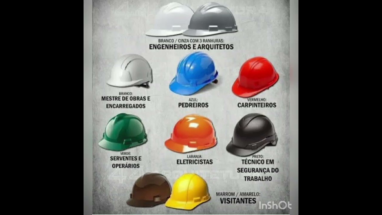 Voc&ecirc; sabe a diferen&ccedil;a das cores do capacete na obra??