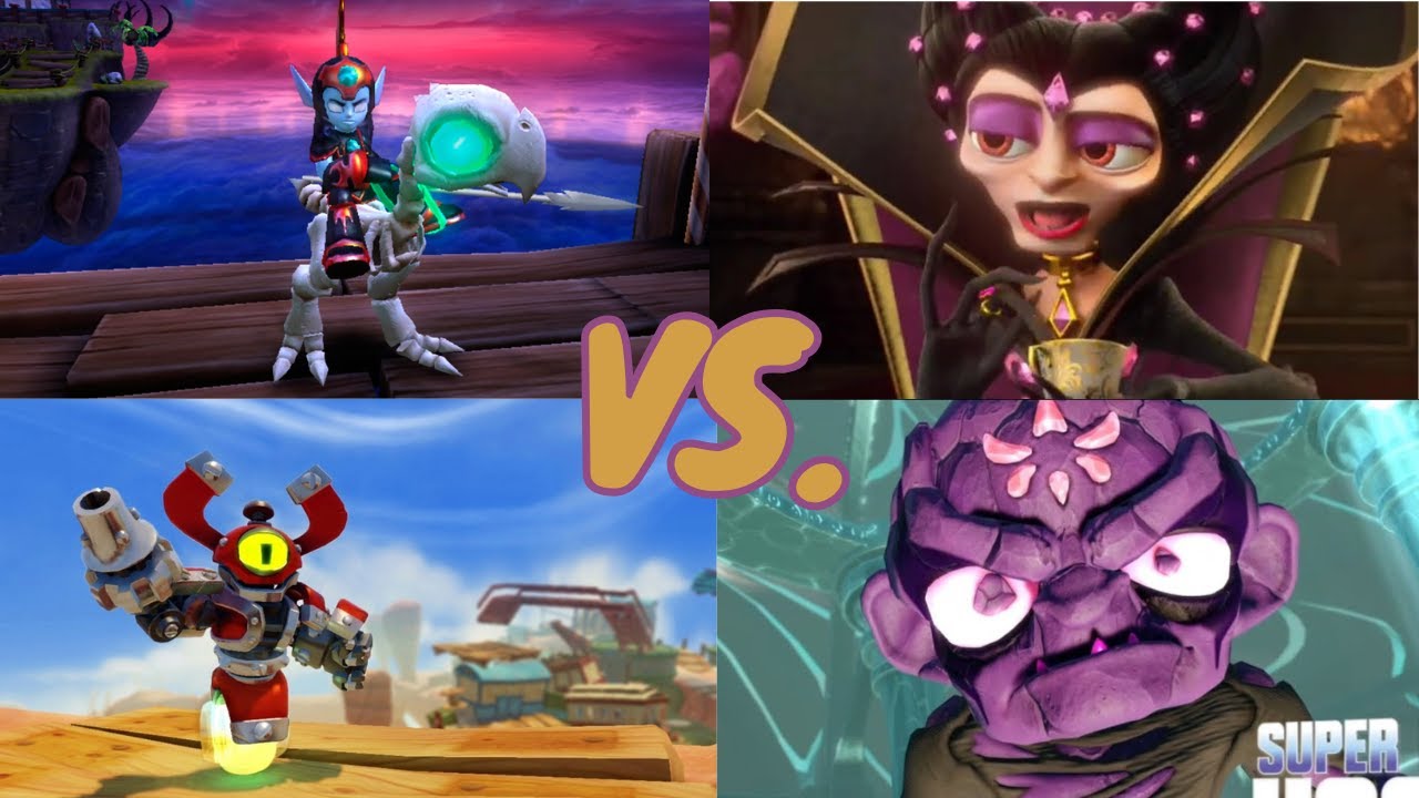 Magna Charge and Fright Rider VS. Kaos's Mom and Super Evil Kaos | Skylanders Swap Force