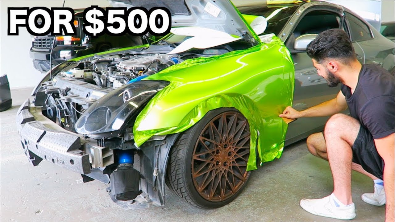 DIY Wrapping The BROKEN G35 FROM CRAIGSLIST