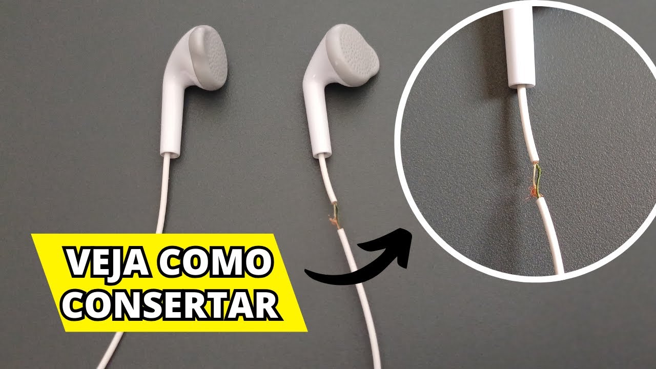 Como Consertar Fone de Ouvido que Funciona SÓ DE UM LADO,Com Fio Quebrado ou Mau Contato