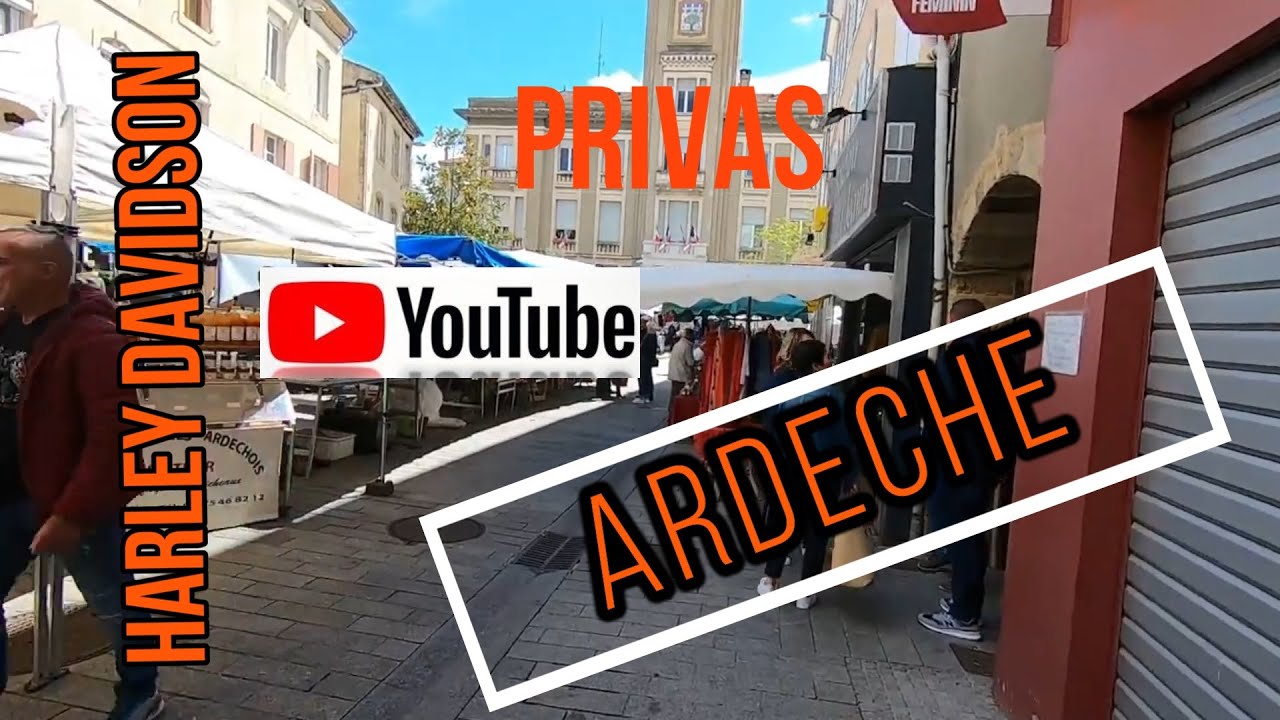 PRIVAS (Ard&egrave;che) son march&eacute;. Luc Motard. Une petite ville bien sympa!