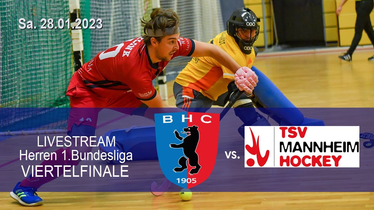 Berliner HC - TSV Mannheim Hockey|Herren| 28.01..2023 / 1. Bundesliga VIERTELFINALE / Anpfiff: 15:00