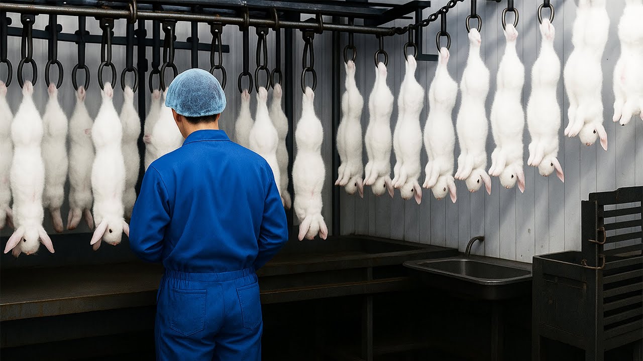 미국에서 사육되는 수백만 마리 토끼! 초현대식 토끼 고기 가공 공장 내부 최초 공개