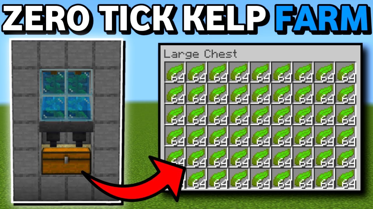 Minecraft Bedrock: НОВОЕ руководство по ферме водорослей Zero Tick 1.21!