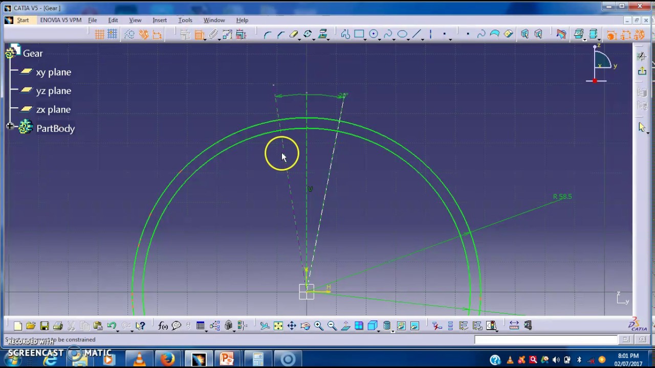 How to make model of  spur gear in Catia
