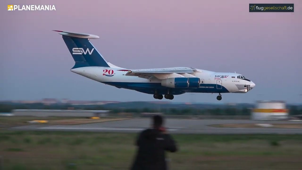 Silkway Airlines Iljuschin Il-76 rwy26L at Leipzig Halle Airport