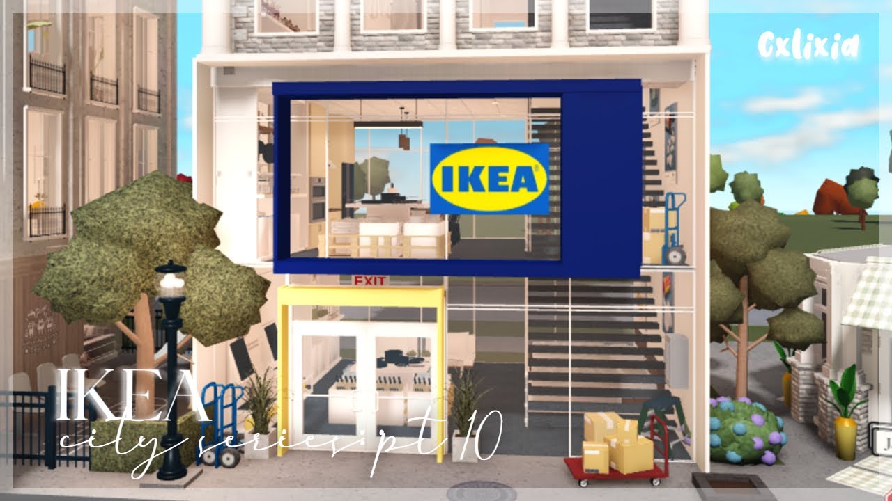 Bloxburg: IKEA: Furniture Store | City / Town Series Part 10 | Roblox Speedbuild
