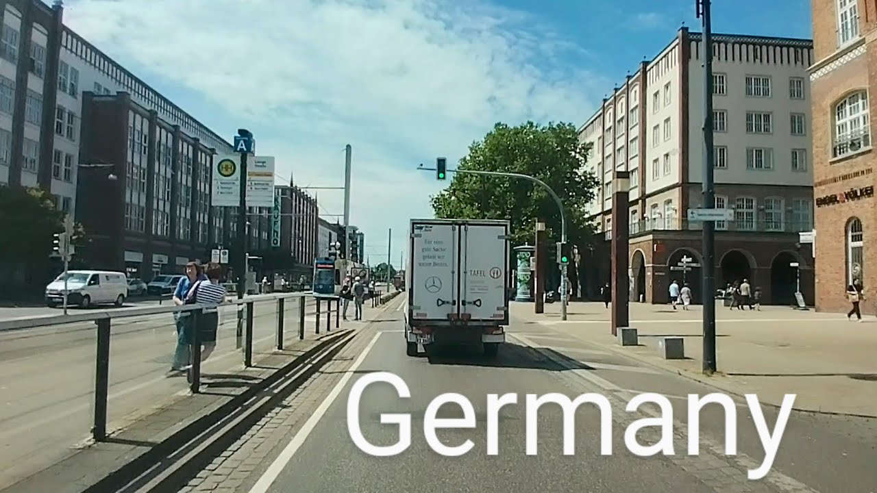 DRIVING IN GERMANY. ROSTOCK. Juni 2023.