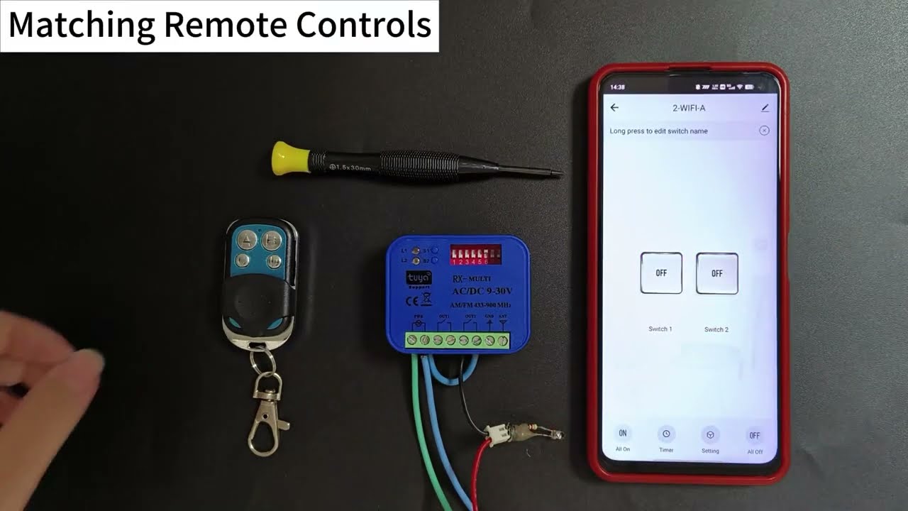RX-multi RF/Wi-Fi модуль для ворот, освещения, сигнализации, поддержка Tuya, SmartLife, Alexa