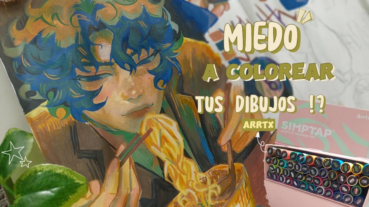 🌻🌿Miedo a colorear tus dibujos!? |Help necesito consejos! | Arrtx acrylic markers SIMPTAP★
