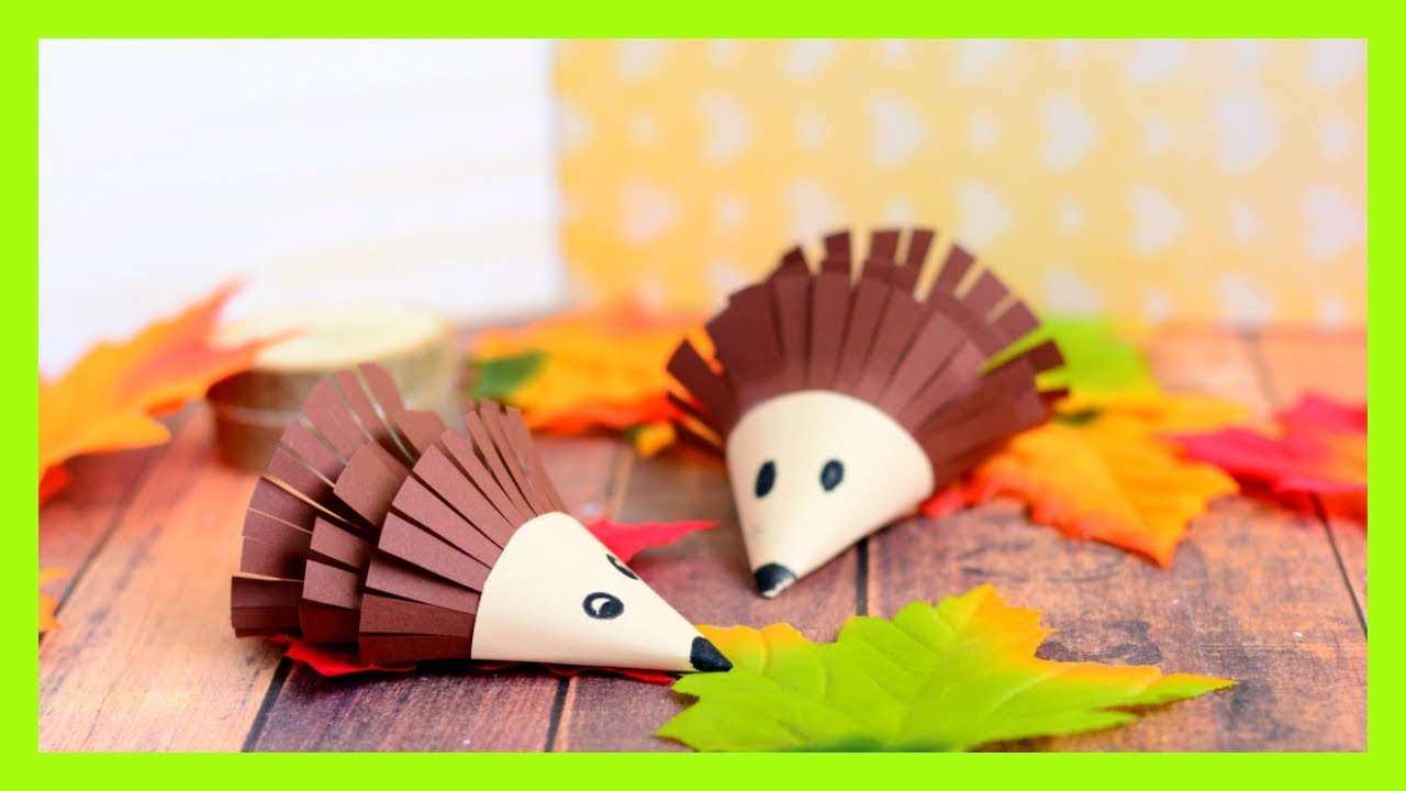 Hedgehog Paper Craft for Kids - fall craft idea for kids