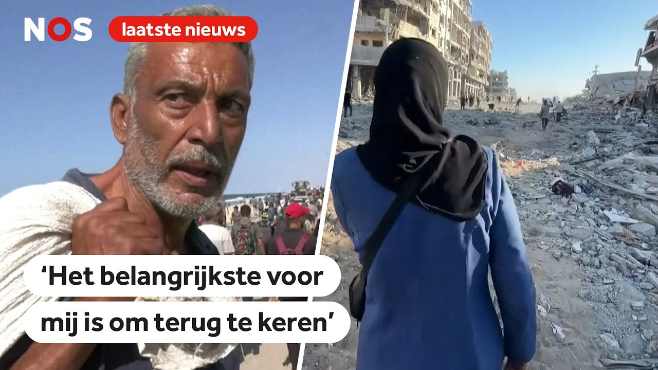 Terug naar Gaza-Stad: 'Alles is verwoest, ik kan mijn huis niet vinden'