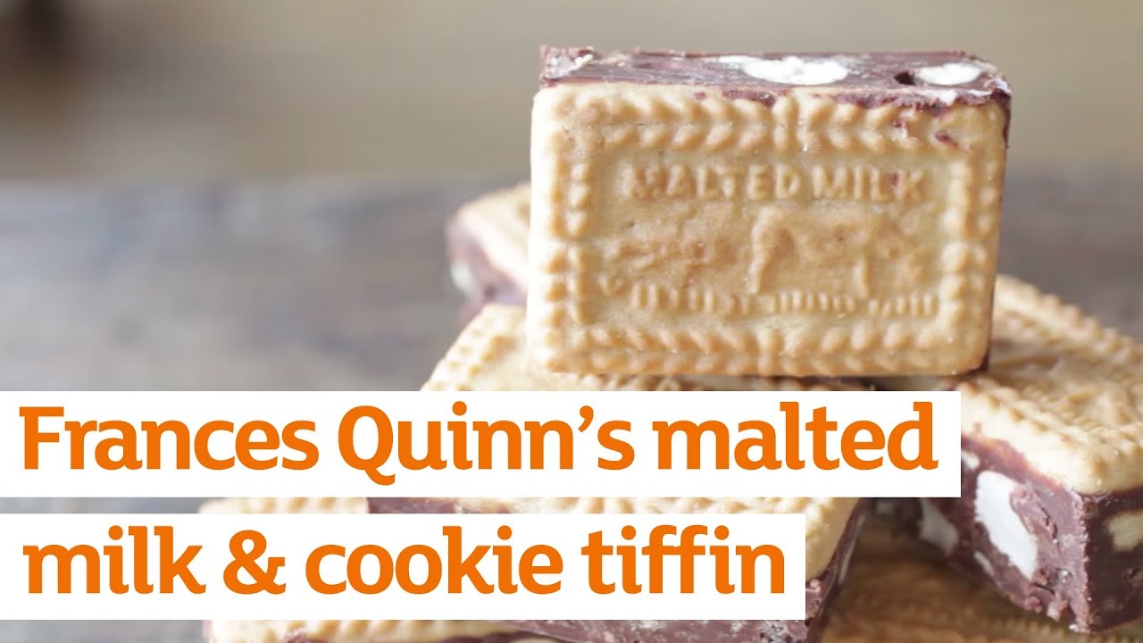 Frances Quinn's malted milk and cookies tiffin | Recipe | Sainsbury's