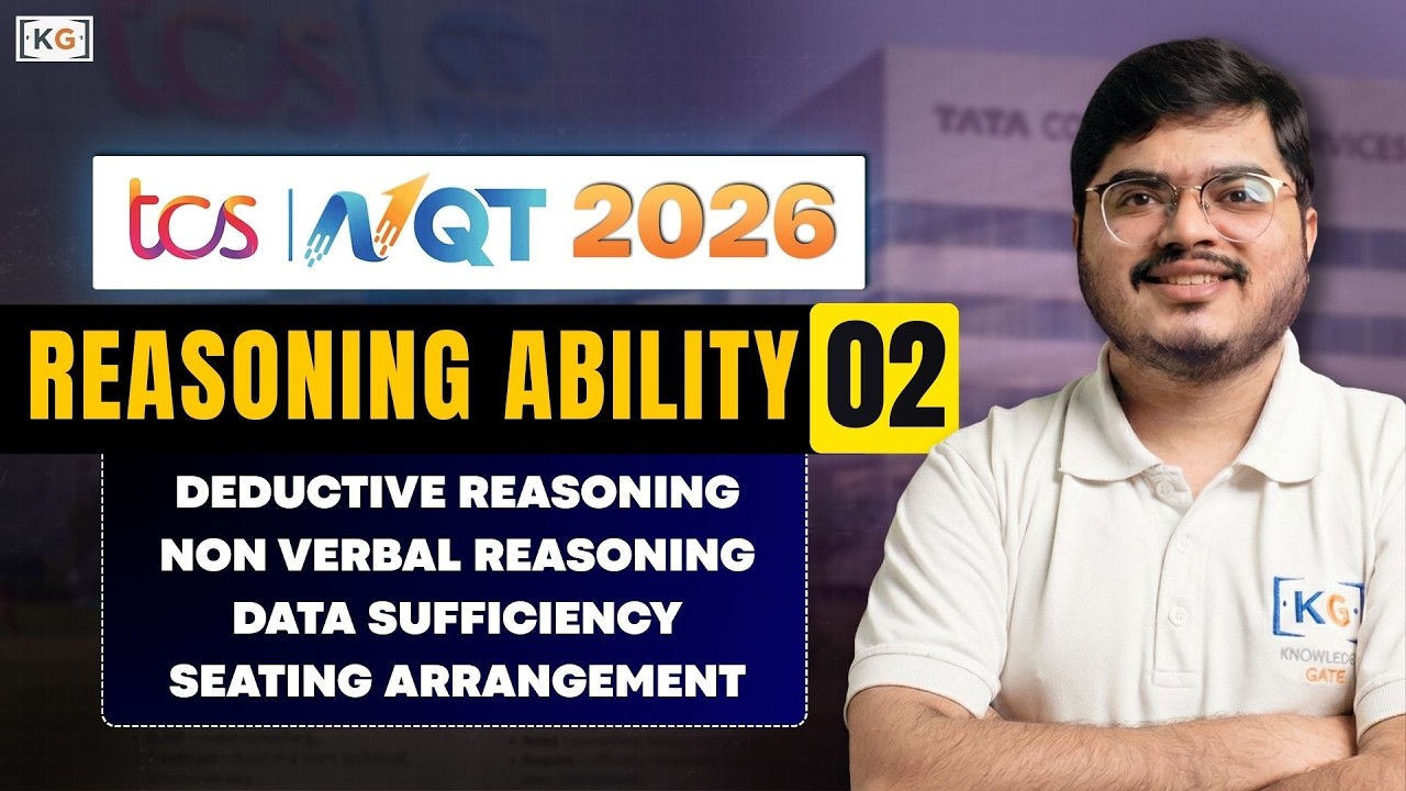 TCS NQT 2026 Reasoning Ability: Full Course | Most Repeated Questions for Ninja, Digital & Prime