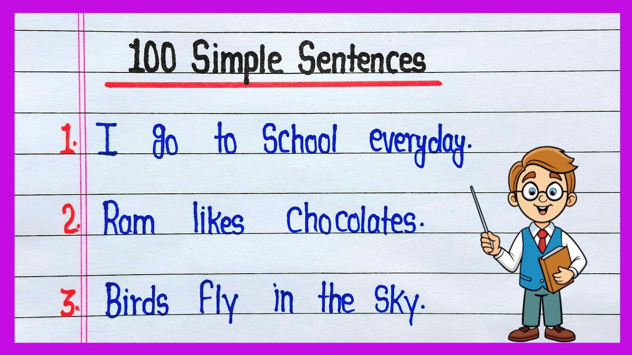 100 Simple English Sentences || 100 simple sentences for reading practice || Simple Sentences