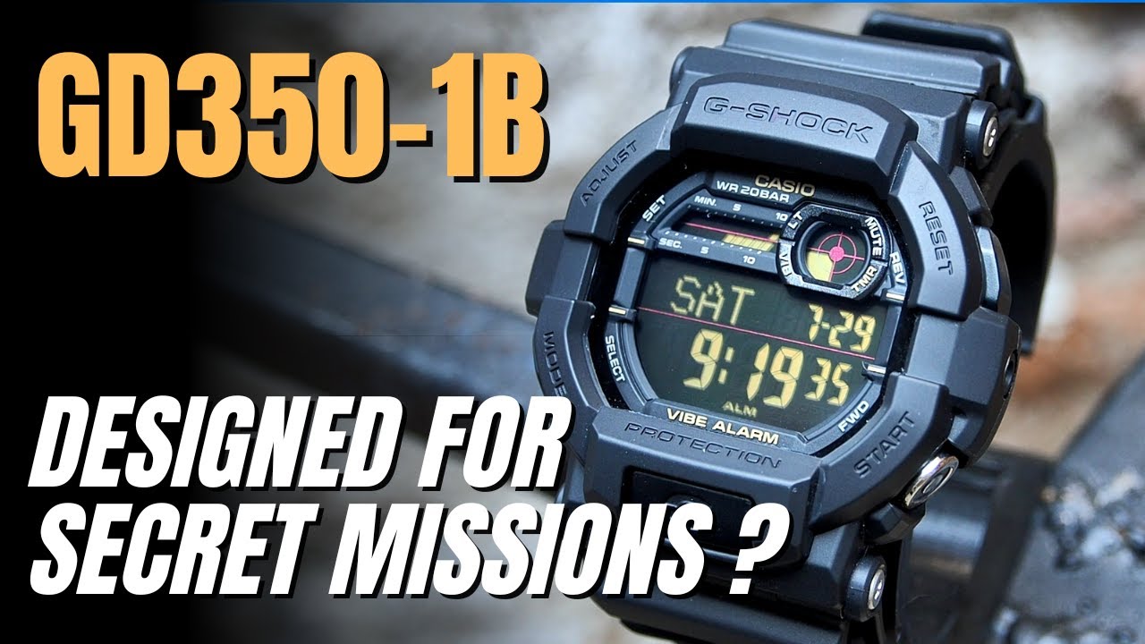 Созданы для секретных заданий! Обзор Casio GShock GD 350 — Vibe Alert, дисплей с отрицательным эф...