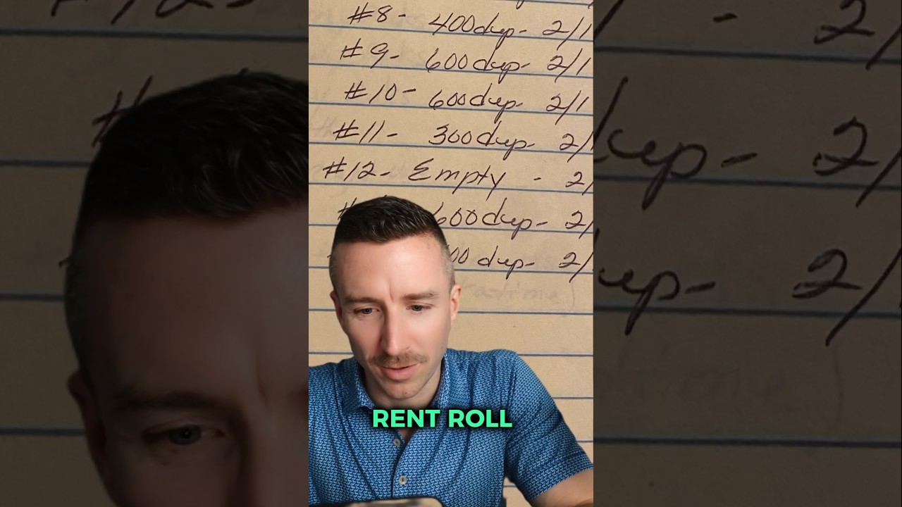 Handwritten rent roll! Lol Trailer Parks