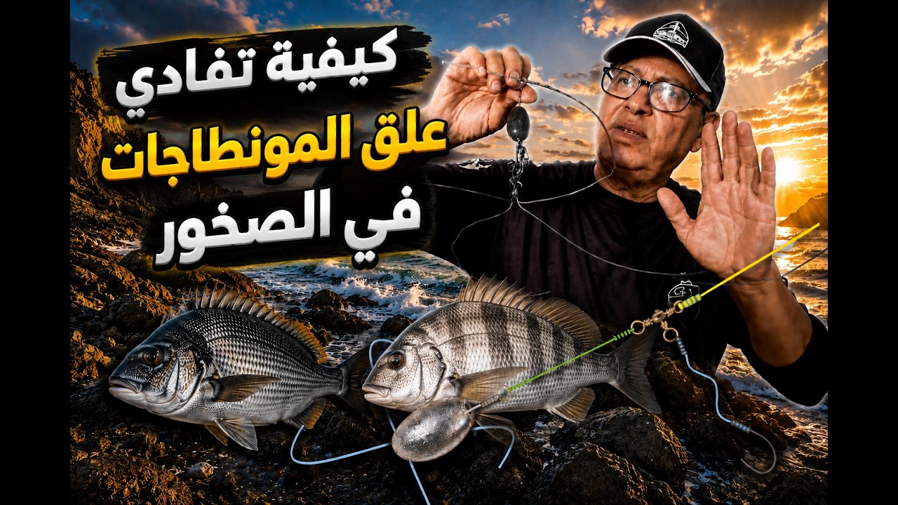 الصيد في المناطق الصخرية - كيفية تفادي علق المونطاجات في الصخور