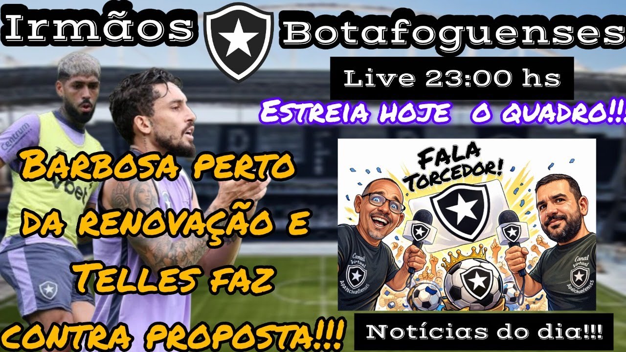 Botafogo encaminha renovação com Barbosa e Telles faz contra proposta...