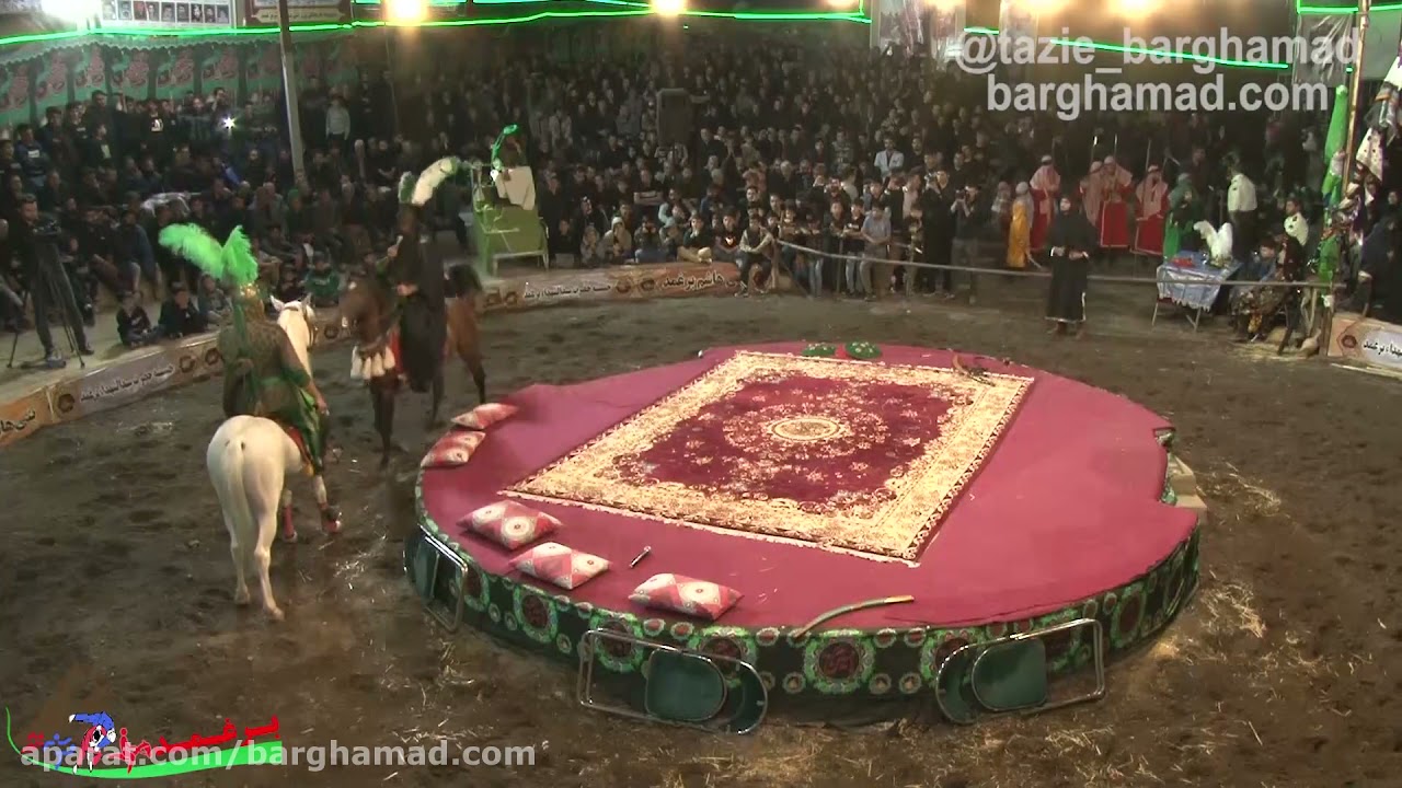 تعزیه شهادت حضرت عباس (ع) محرم 98 قسمت آب آوری علی اکبر روستای برغمد
